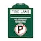 Signmission Fire Lane No Parking No Waiting W/ No Parking, Green & White Aluminum Sign, 18" x 24", GW-1824-24003 A-DES-GW-1824-24003 - alternate 1